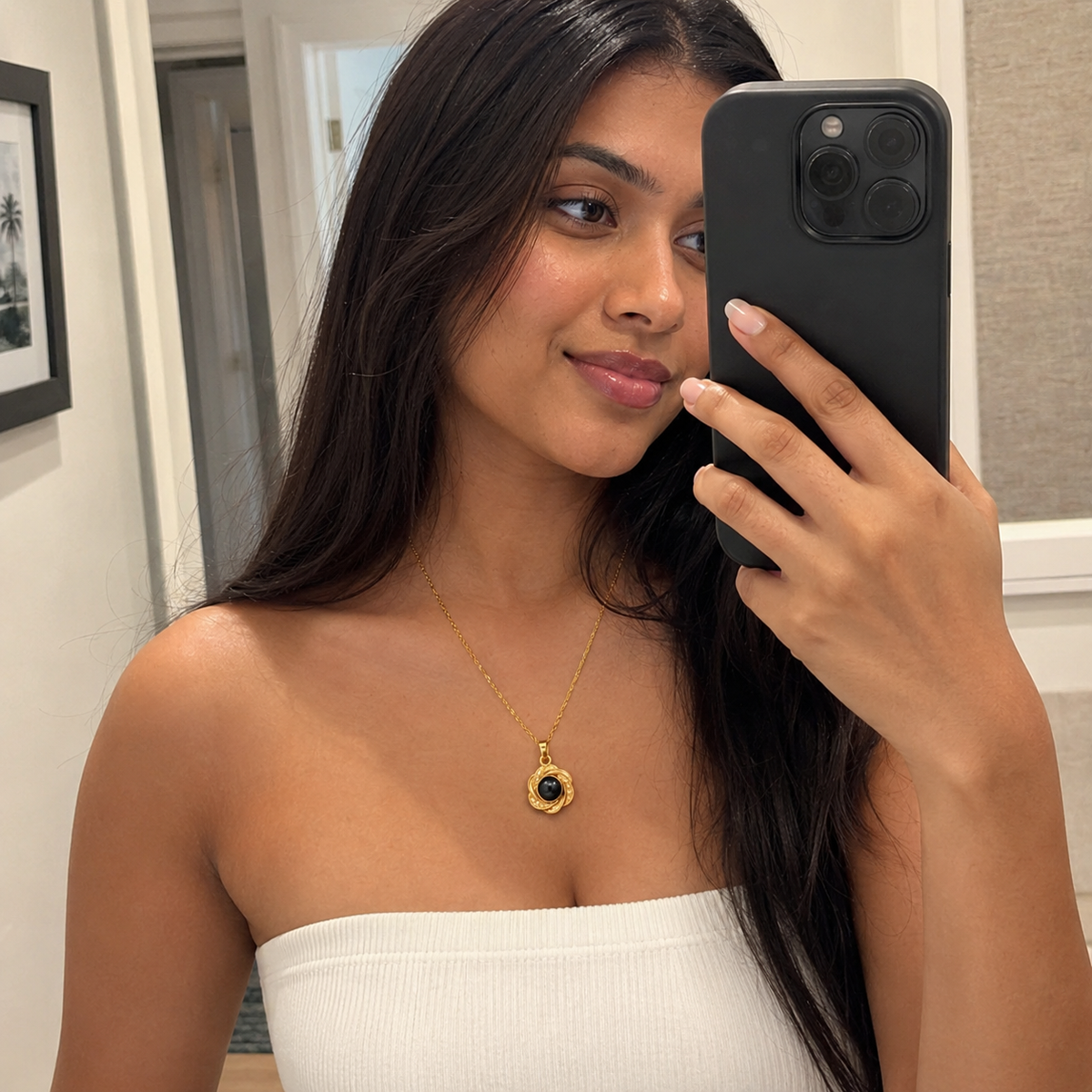 Custom Photo Necklace | Swirl Knot Pendant - Anthology Jewelry Company
