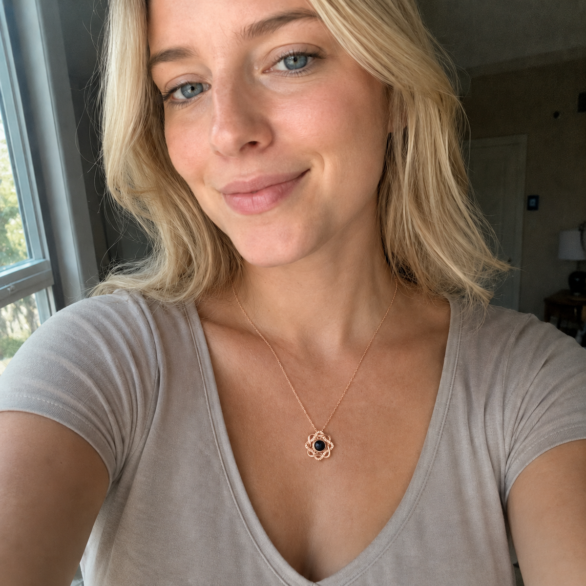 Custom Photo Necklace | Flower Pendant - Anthology Jewelry Company