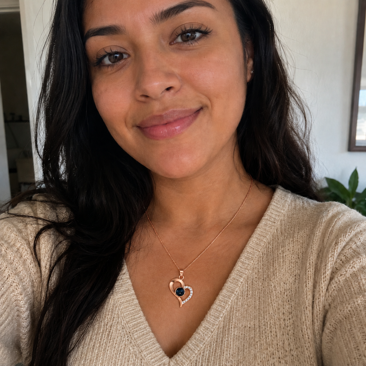 Custom Photo Necklace | Open Heart - Anthology Jewelry Company