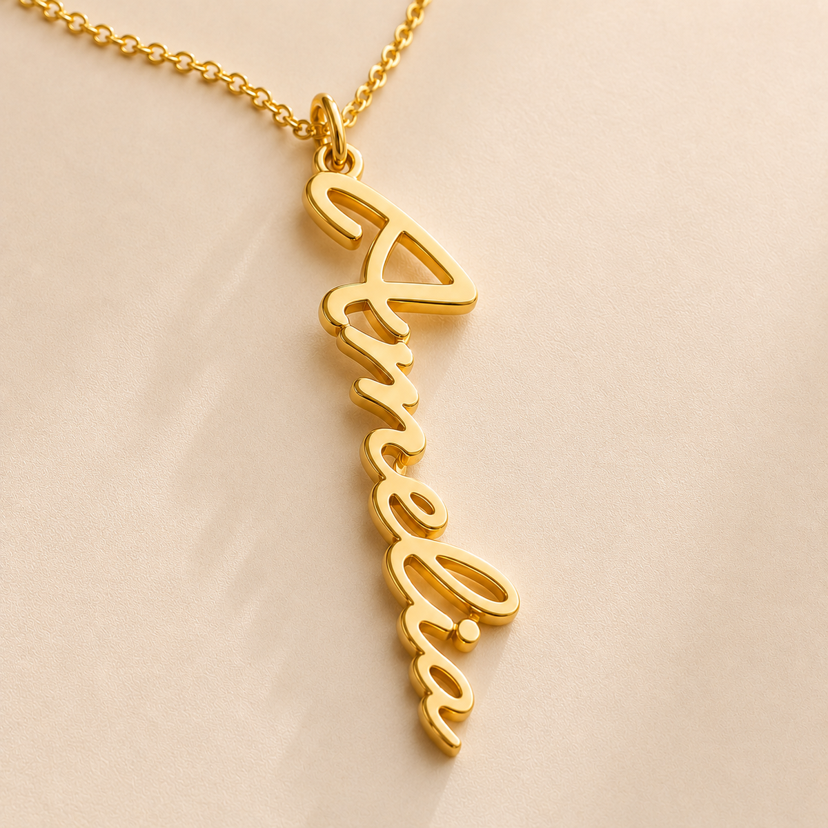 Custom name necklace cursive script lifestyle - personalized gift necklace Anthology Jewelry