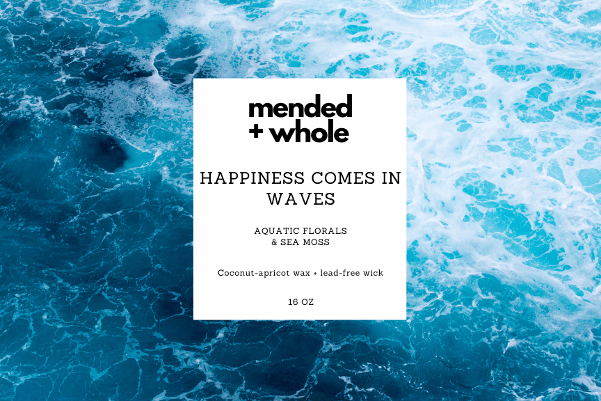 Mended + Whole Candles packaging detail