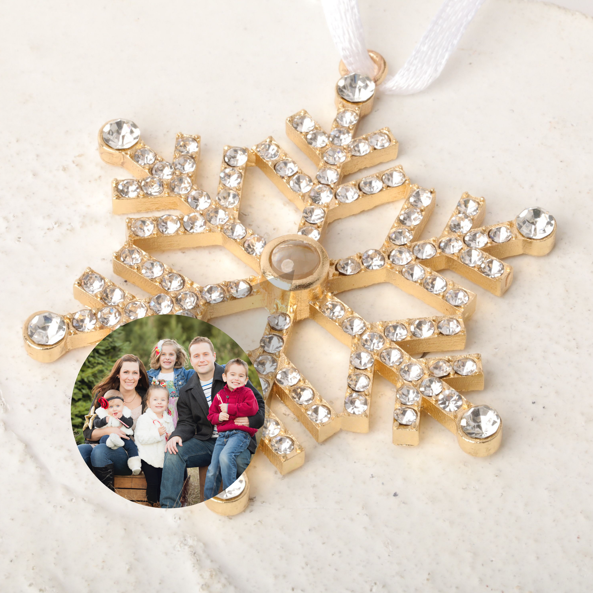 Personalized snowflake photo ornament - limited edition holiday gift Anthology