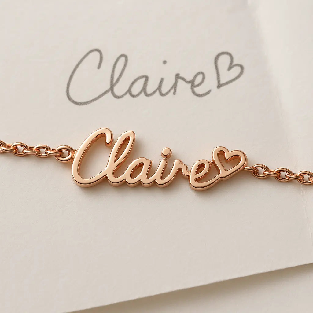 Personalized handwriting necklace gold finish - custom signature pendant