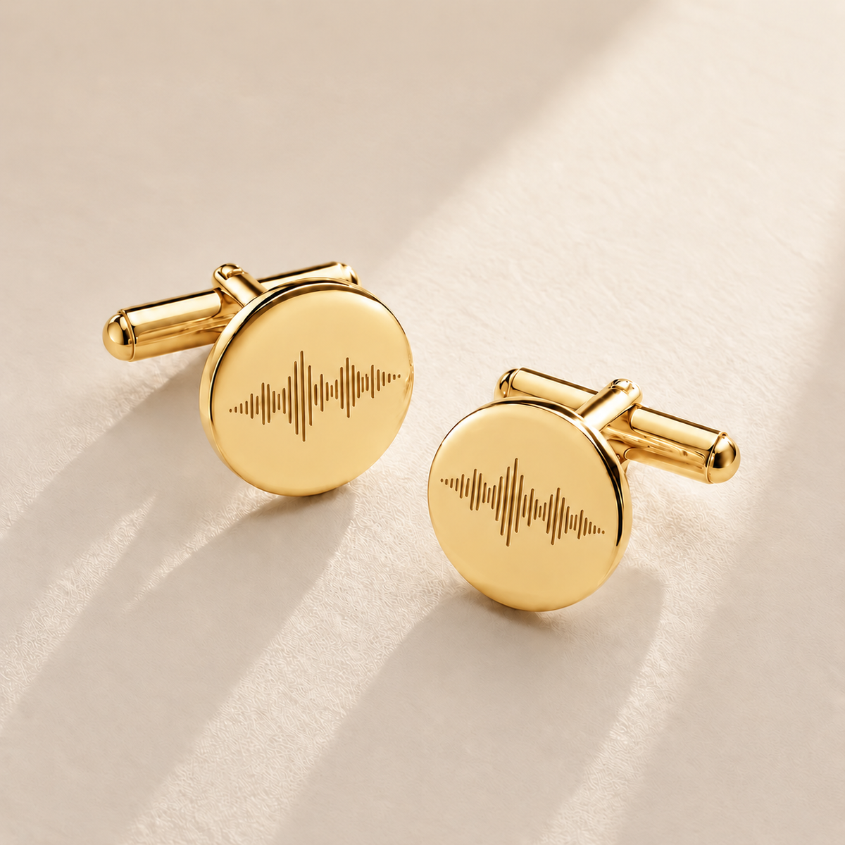 Custom Soundwave Cufflinks - Anthology Jewelry Company