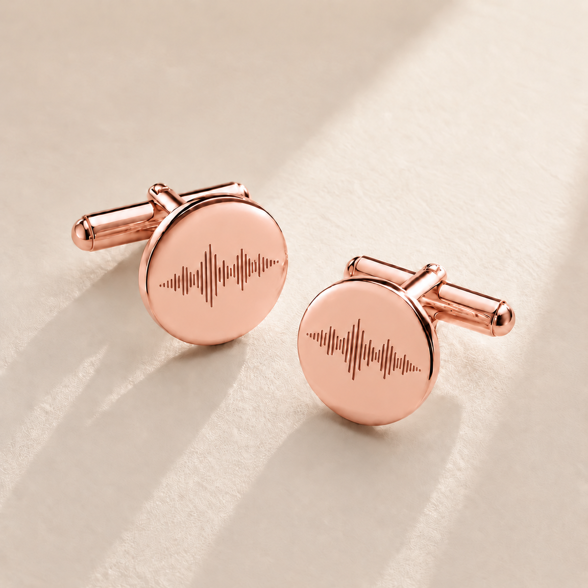Custom Soundwave Cufflinks - Anthology Jewelry Company