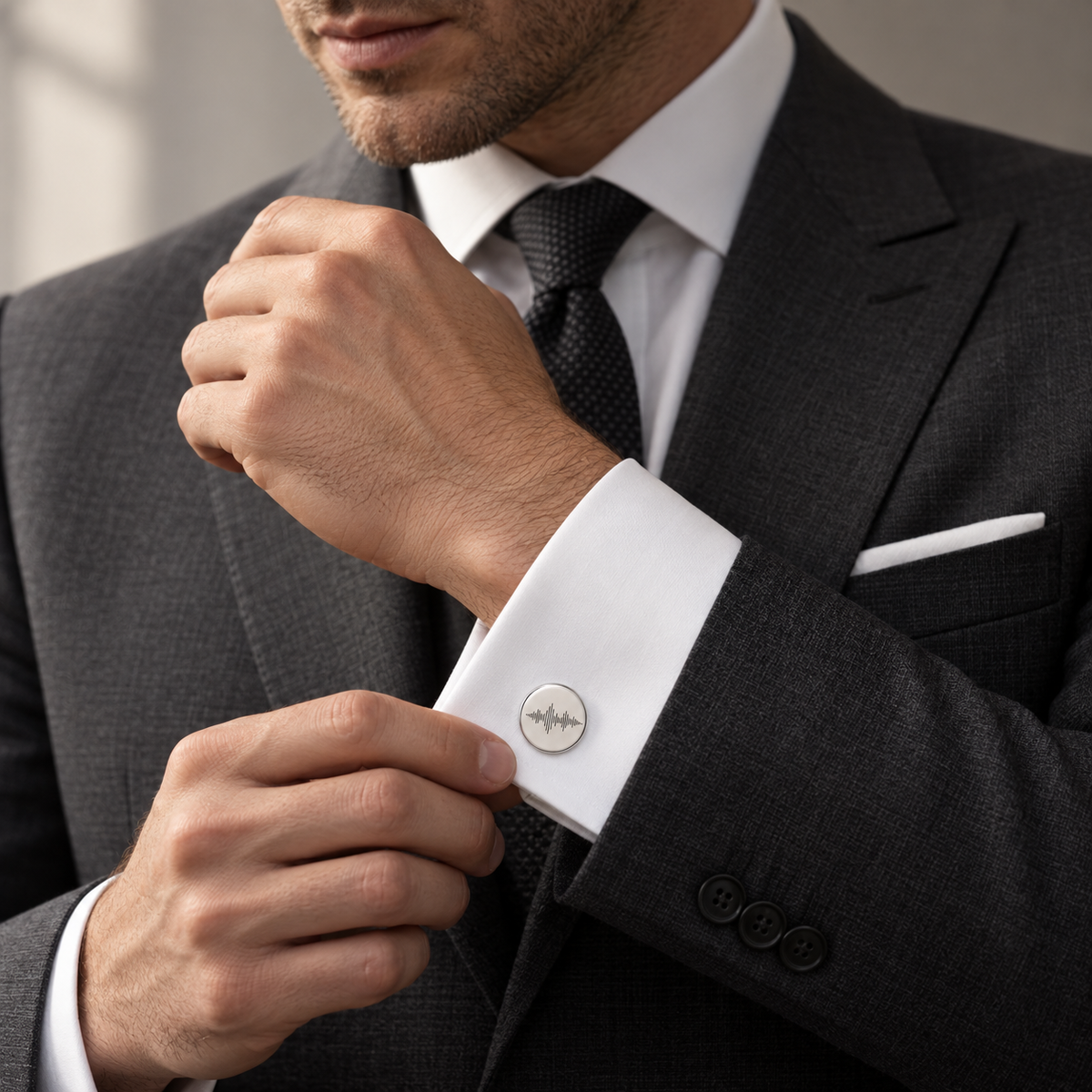 Custom Soundwave Cufflinks - Anthology Jewelry Company