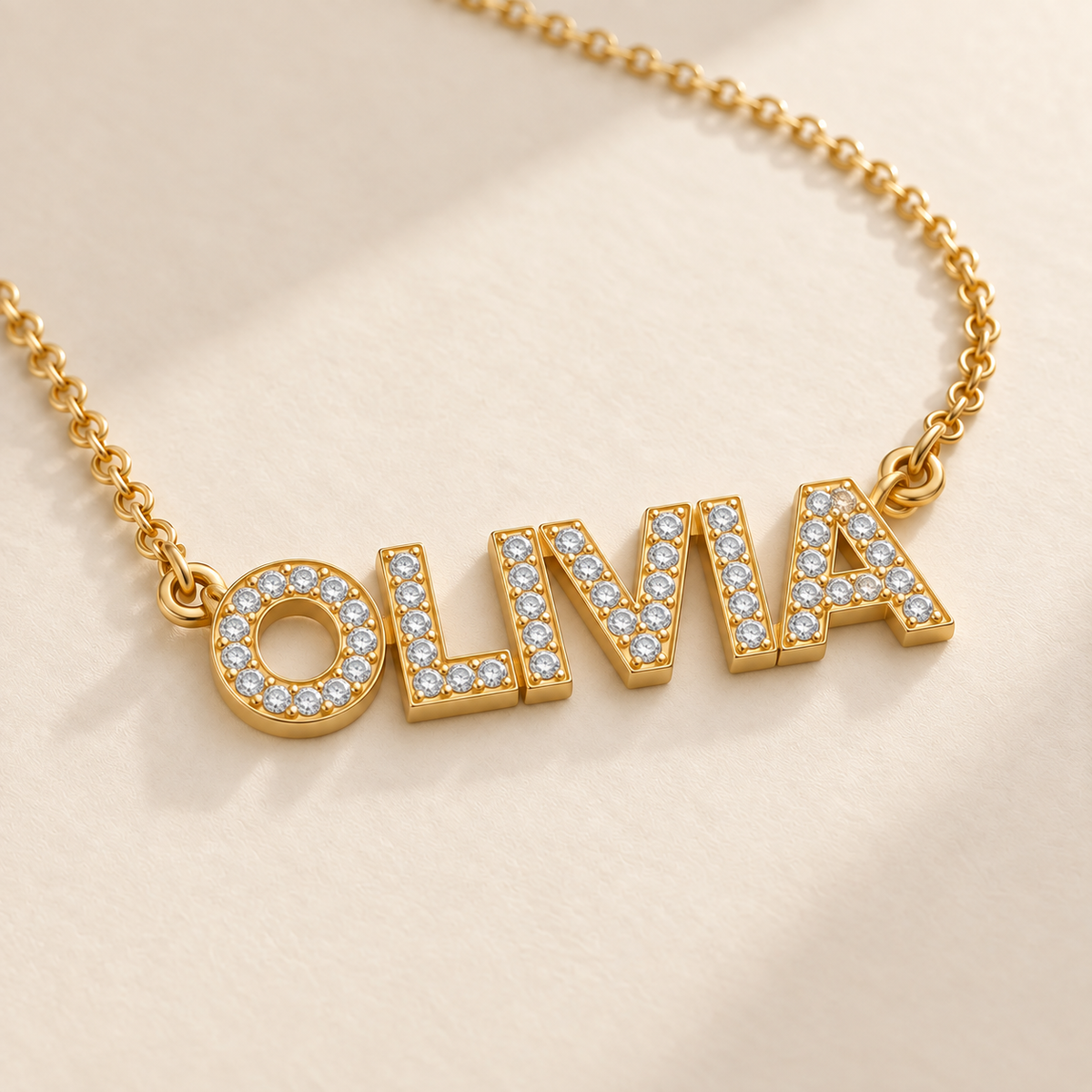 Custom Pavé Name Necklace