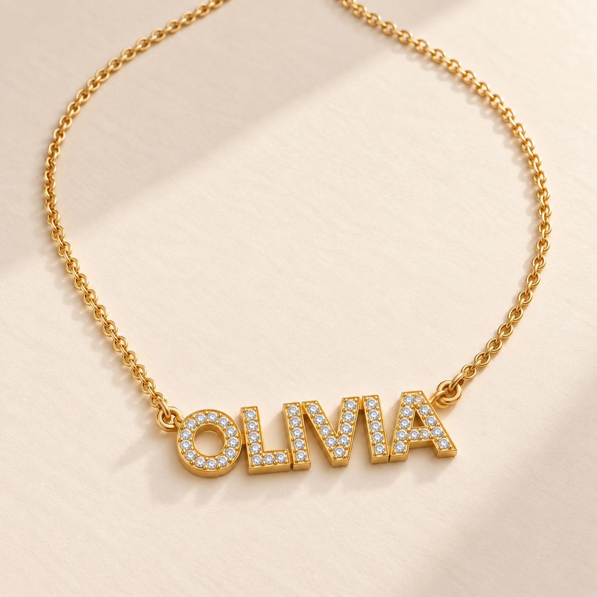 Custom Pavé Name Necklace