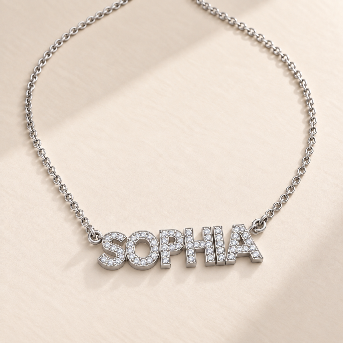 Custom Pavé Name Necklace
