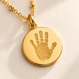 Custom Baby Handprint or Footprint Necklace