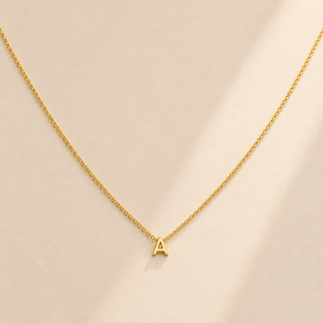Custom Mini Letter Necklace | Alphabet Initial Charm - Anthology Jewelry Company