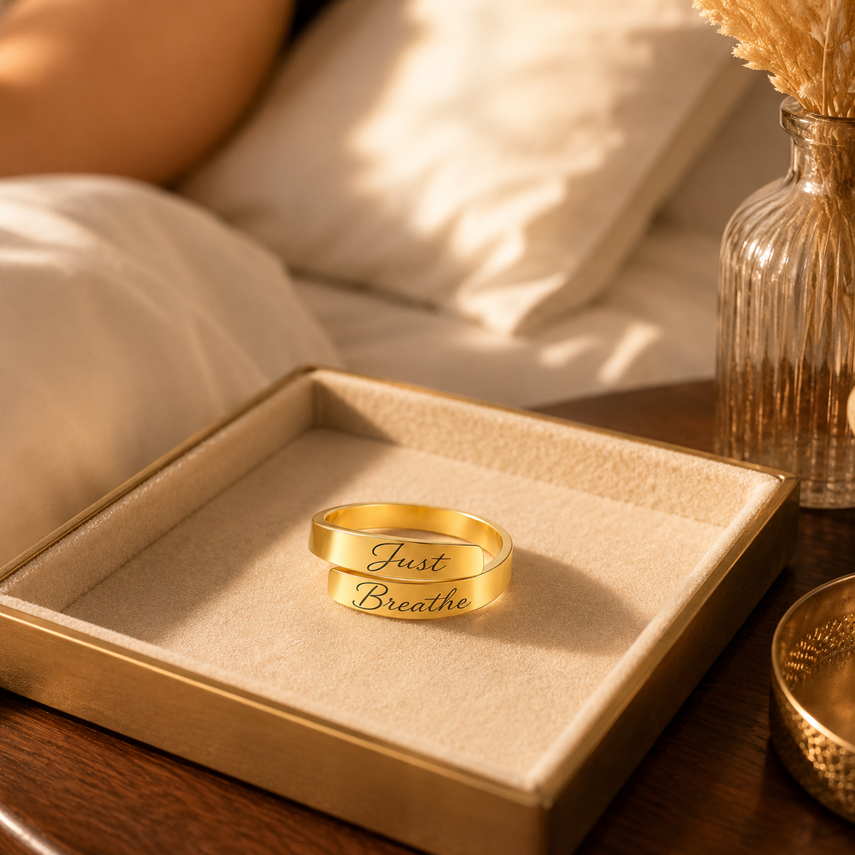 Custom message cuff ring with personal engraving – Anthology Jewelry Company