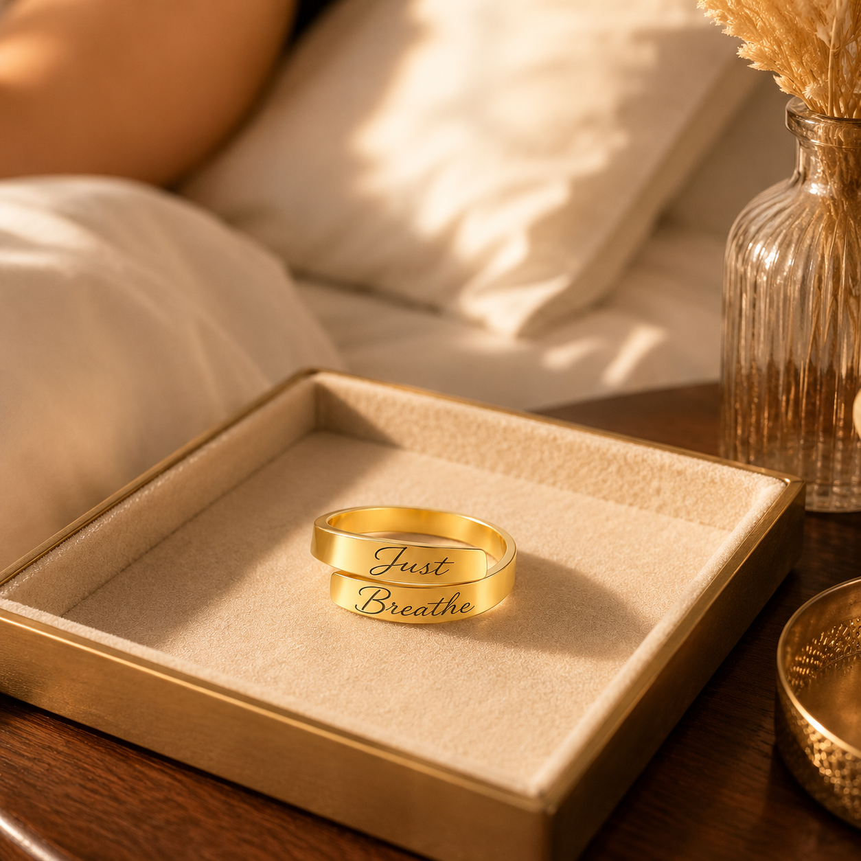 Custom message cuff ring with personal engraving – Anthology Jewelry Company