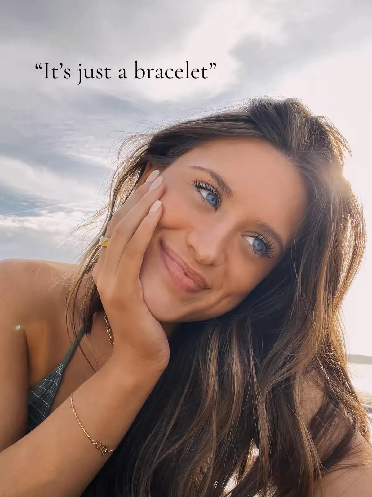 Custom signature bracelet lifestyle - personalized handwriting jewelry Anthology