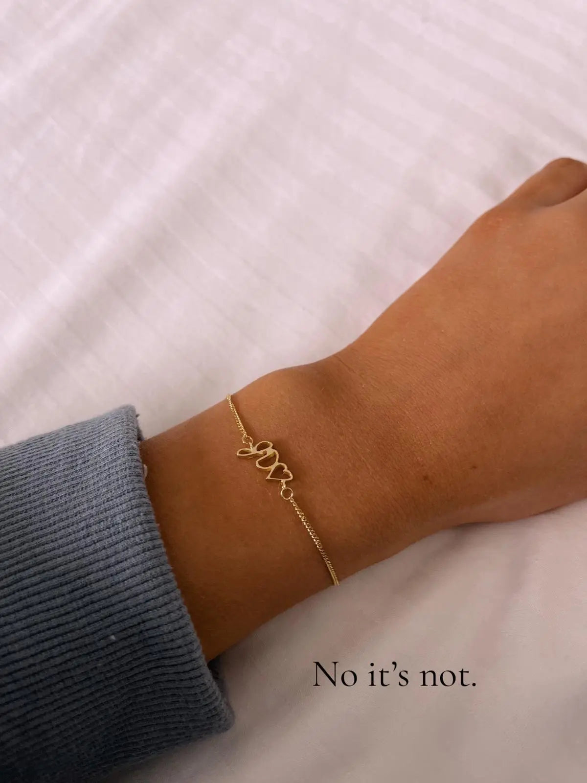 Custom signature bracelet worn - personalized handwriting bracelet gift