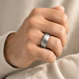 Classic Brushed Tungsten Band | Black Interior - Anthology Jewelry Company