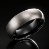 Classic Brushed Tungsten Band | Black Interior - Anthology Jewelry Company