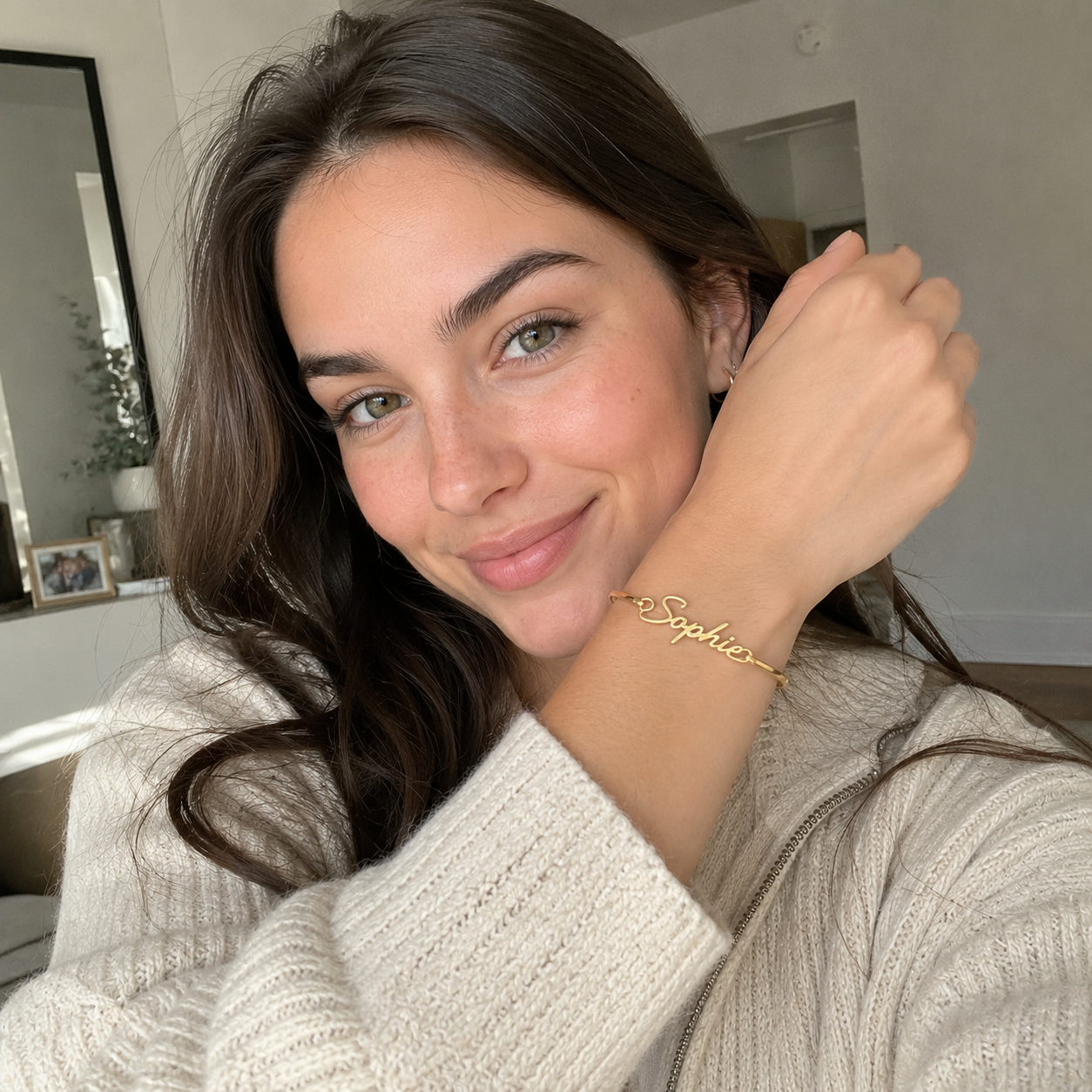Custom Cuff Bracelet lifestyle - personalized handwriting jewelry Anthology Jewelry.