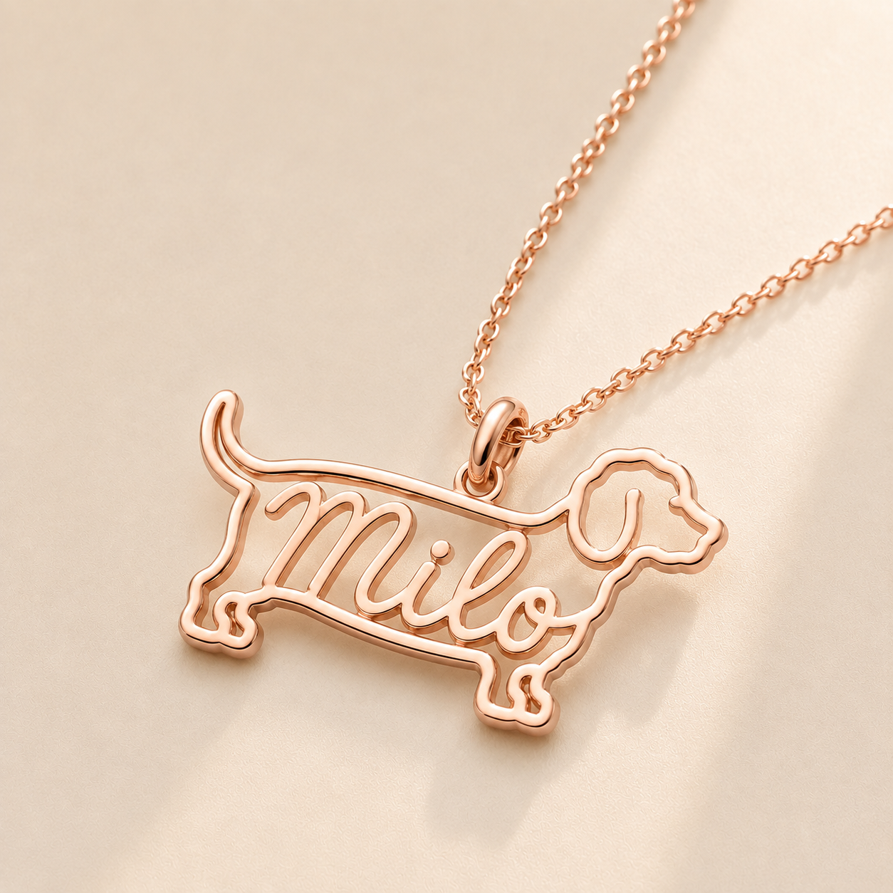 Custom dog necklace with name styled - personalized dog breed necklace gift Anthology Jewelry