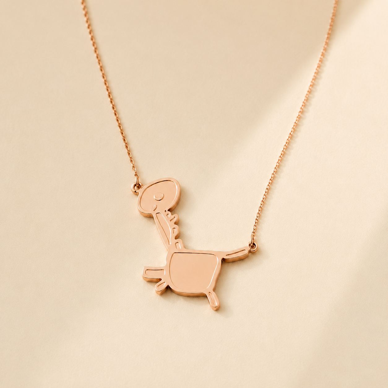 Custom Drawing Necklace worn - personalized sketch pendant Anthology Jewelry.