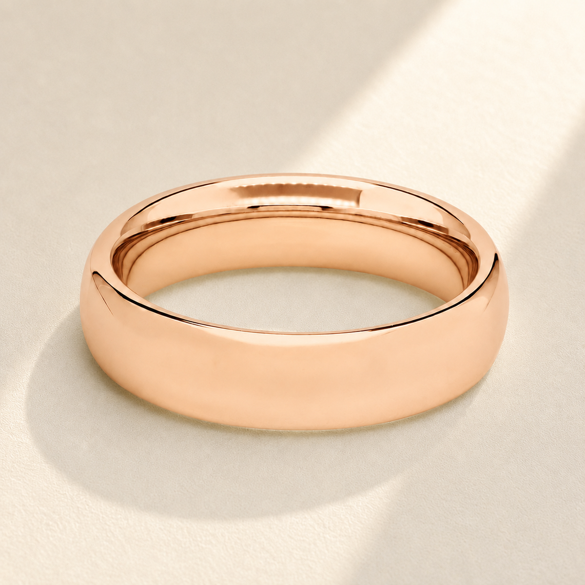 Custom Engravable Wedding Band Tungsten Finish - Side View Anthology Jewelry.
