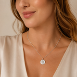Custom Fingerprint Necklace close up detail - Anthology Jewelry Company