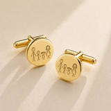 Custom handwriting engraved cufflinks for men - Anthology Jewelry