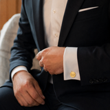 Custom handwriting engraved cufflinks for men - Anthology Jewelry