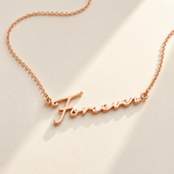 Custom Handwriting Necklace lifestyle - personalized signature pendant Anthology Jewelry.