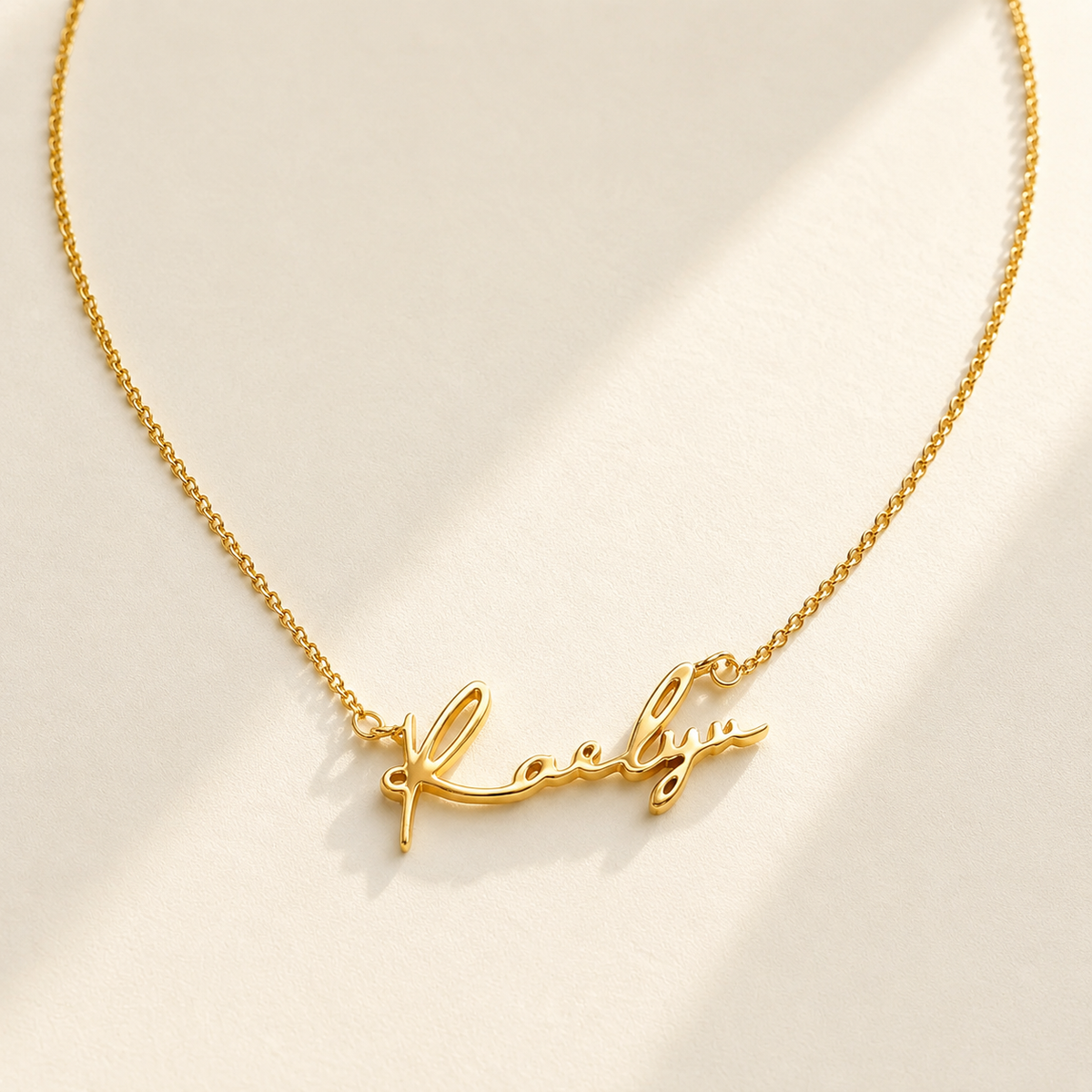Custom Handwriting Necklace - personalized signature pendant Anthology Jewelry.