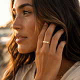 Personalized handwriting ring 14k gold - custom signature 4mm band Anthology