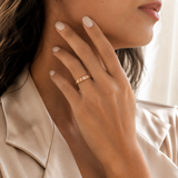Custom handwriting ring 4mm flat band rose gold - personalized signature ring