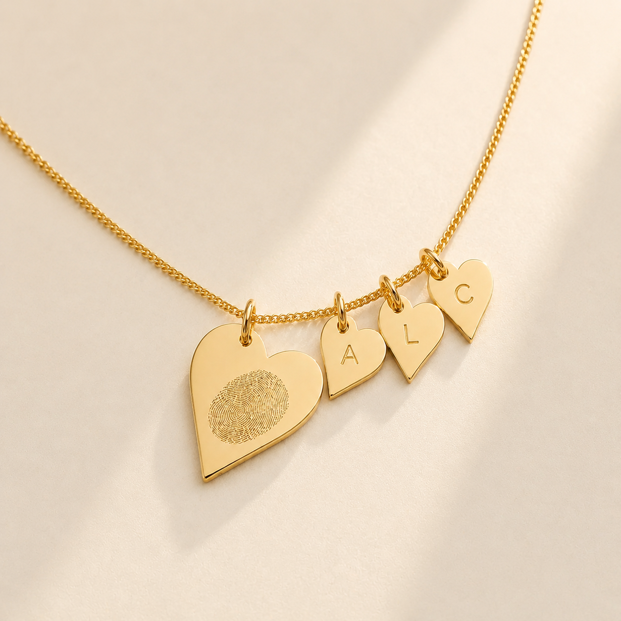 Custom Heart Necklace lifestyle photo - personalized heart pendant Anthology Jewelry