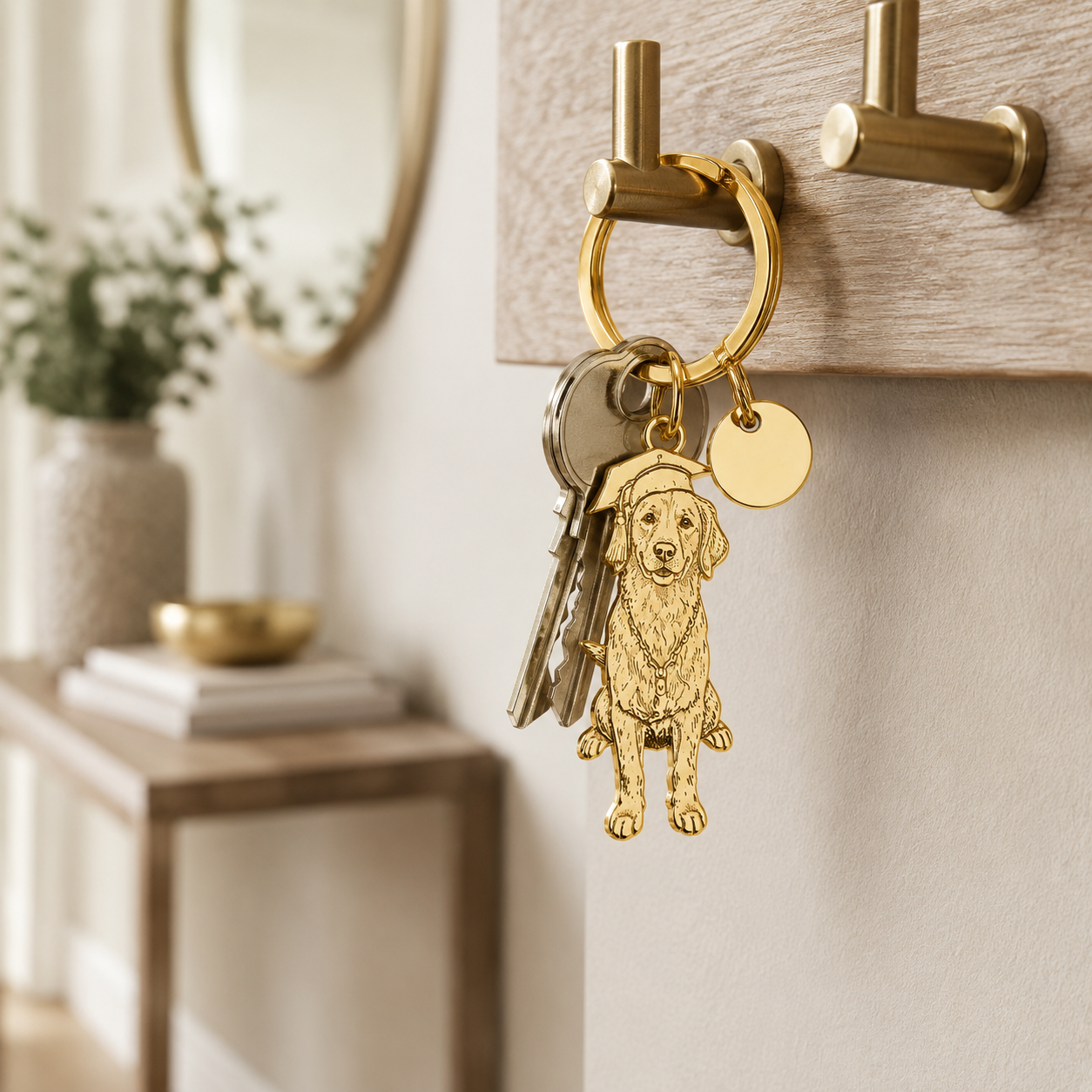 Custom pet keychain multiple finishes - personalized pet photo jewelry