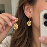 Custom Photo Engraved Oval Drop Earrings – ugc 2