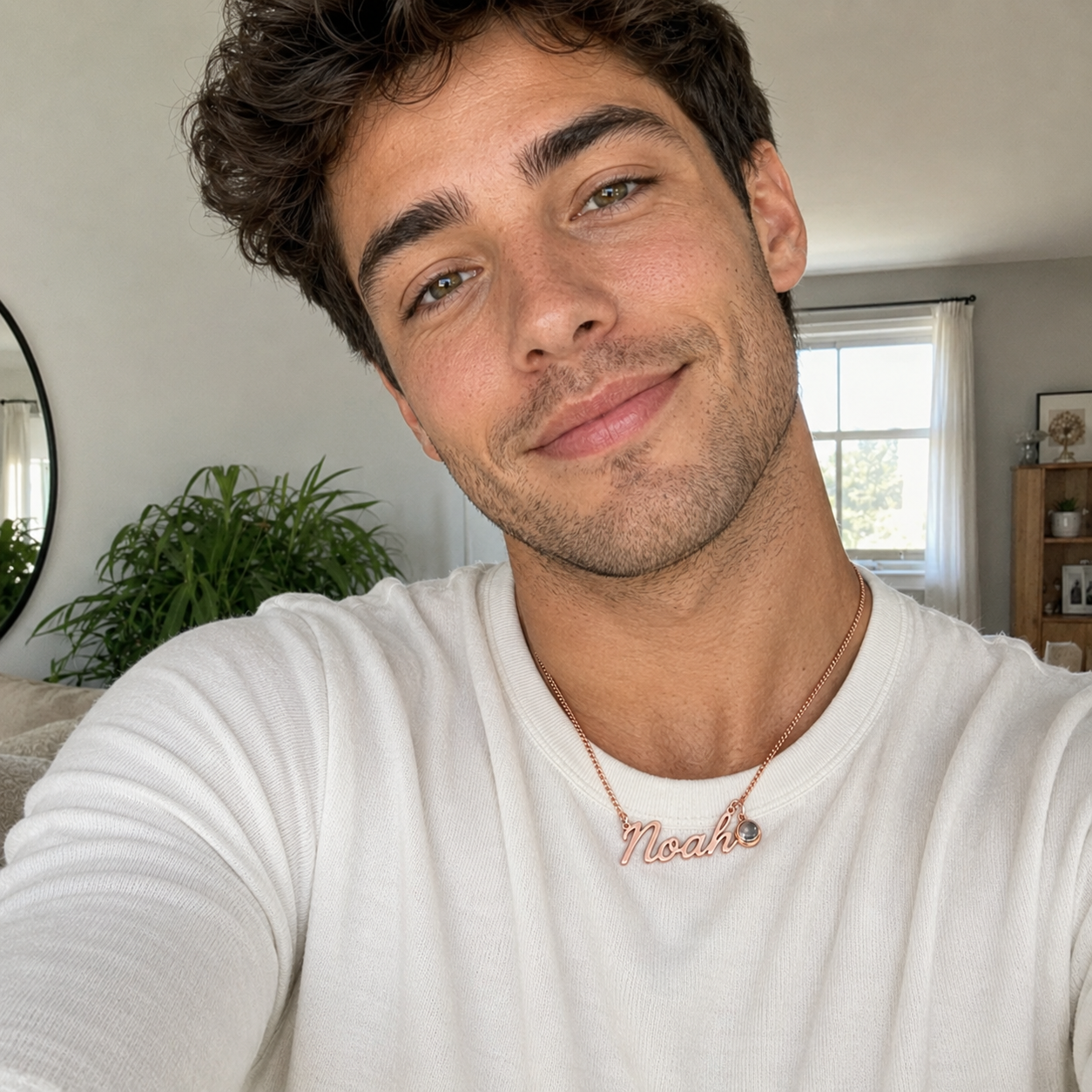 Custom Photo Handwriting Necklace styled photo - personalized photo and signature pendant Anthology Jewelry
