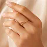 Custom Signature Ring lifestyle - personalized handwriting ring Anthology Jewelry.
