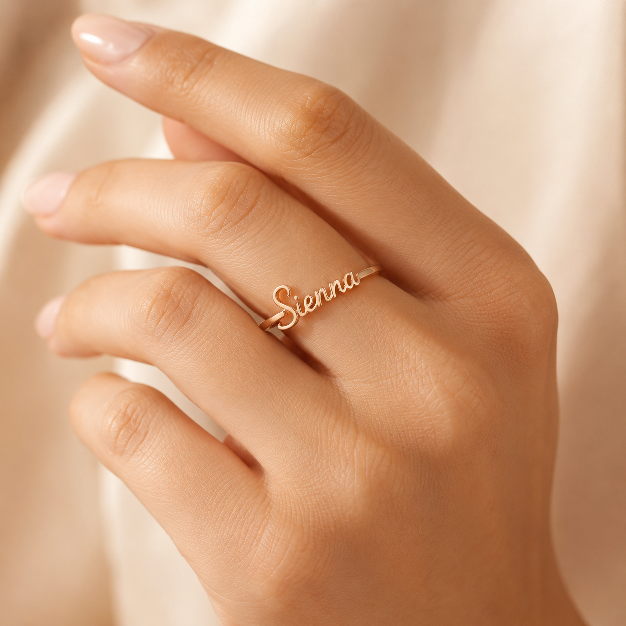 Custom Signature Ring lifestyle - personalized handwriting ring Anthology Jewelry.