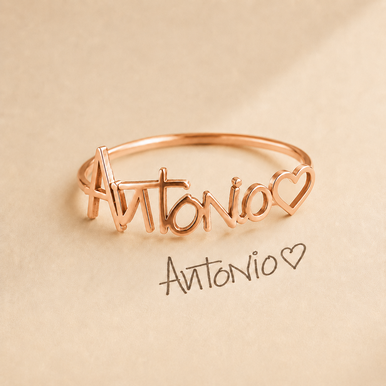 Custom Signature Ring styled shot - personalized handwriting ring Anthology Jewelry.