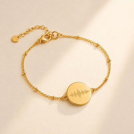 Custom Soundwave Bracelet lifestyle photo - personalized soundwave jewelry Anthology Jewelry