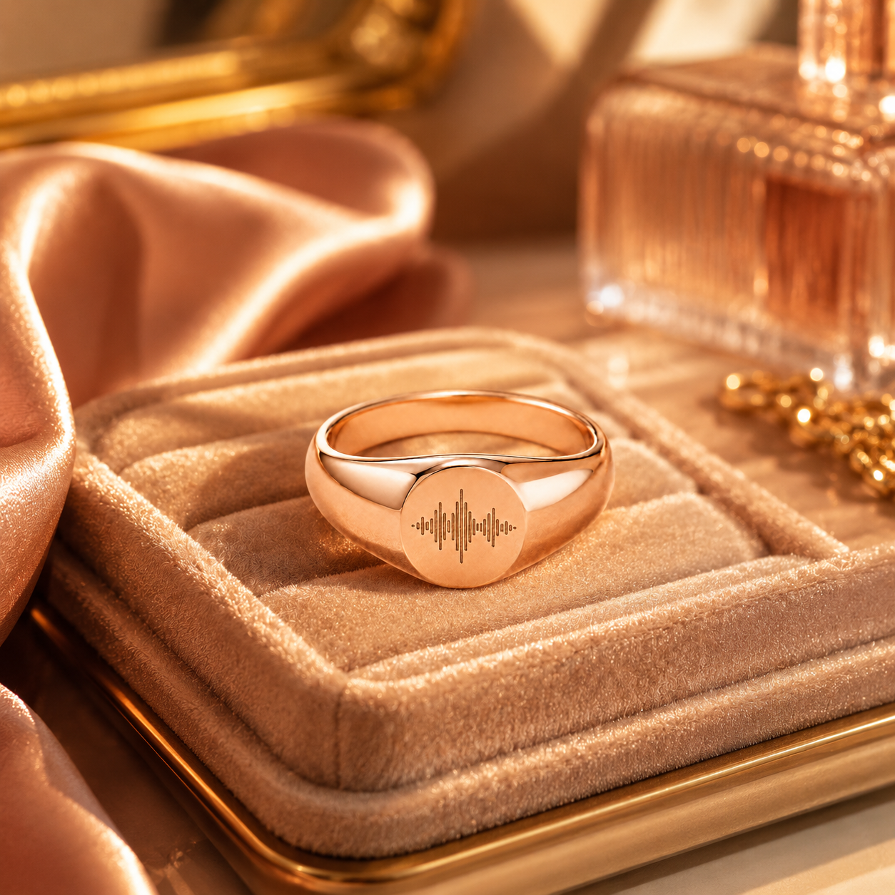 Custom Soundwave Ring | Signet Style - Anthology Jewelry Company