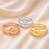 Custom Soundwave Ring | Signet Style - Anthology Jewelry Company