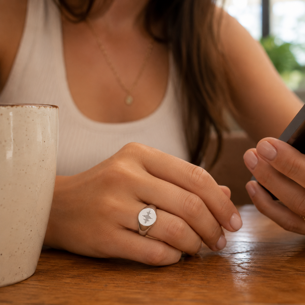 Custom Soundwave Ring | Signet Style - Anthology Jewelry Company