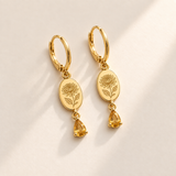 Custom Birth Flower & Birthstone Drop Earrings - Anthology Jewelry Company